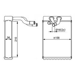 Výmenník tepla vnútorného kúrenia NRF 54289 - obr. 4