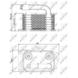 Chladič motorového oleja NRF 31332 - obr. 4