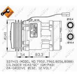 Kompresor klimatizácie NRF 32274G