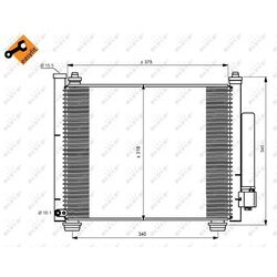 Kondenzátor klimatizácie NRF 350216 - obr. 3