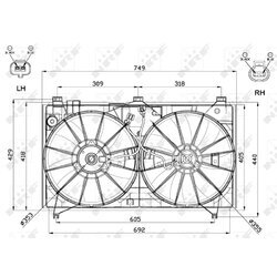 Ventilátor chladenia motora NRF 47566