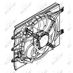 Ventilátor chladenia motora NRF 47595