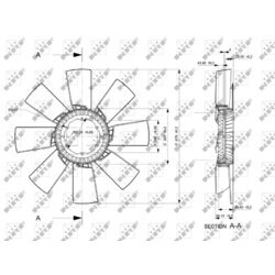 Koleso ventilátora chladenia motora NRF 49856