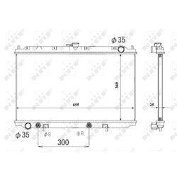 Chladič motora NRF 53695