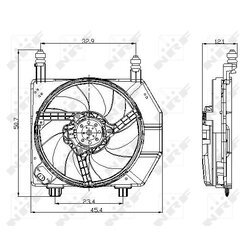 Ventilátor chladenia motora NRF 47077 - obr. 1