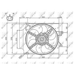 Ventilátor chladenia motora NRF 47748