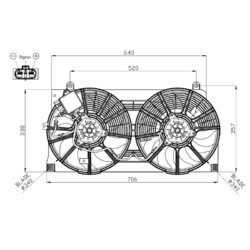 Ventilátor chladenia motora NRF 47943