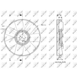 Koleso ventilátora chladenia motora NRF 49853 - obr. 1