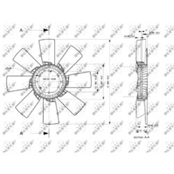 Koleso ventilátora chladenia motora NRF 49863 - obr. 1