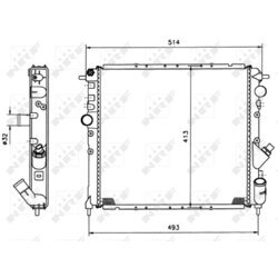 Chladič motora NRF 58784 - obr. 3