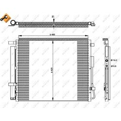 Kondenzátor klimatizácie NRF 350333