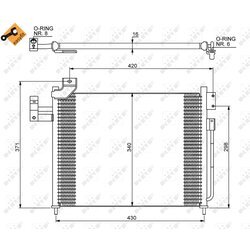 Kondenzátor klimatizácie NRF 35460