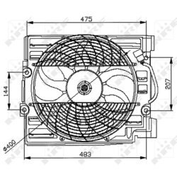 Ventilátor chladenia motora NRF 47029 - obr. 3