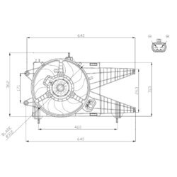 Ventilátor chladenia motora NRF 47963