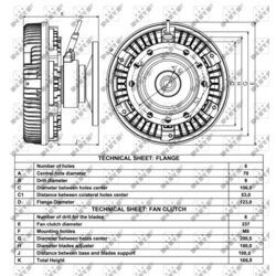 Spojka ventilátora chladenia NRF 49012 - obr. 3