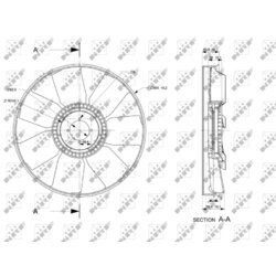 Koleso ventilátora chladenia motora NRF 49849 - obr. 1