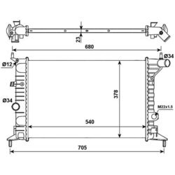 Chladič motora NRF 509516 - obr. 3