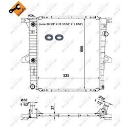 Chladič motora NRF 56044 - obr. 3