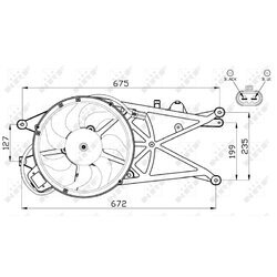 Ventilátor chladenia motora NRF 47489 - obr. 2