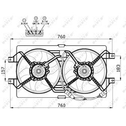 Ventilátor chladenia motora NRF 47502 - obr. 2