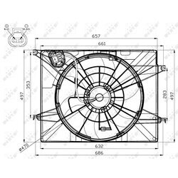 Ventilátor chladenia motora NRF 47561