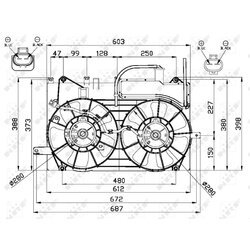 Ventilátor chladenia motora NRF 47673 - obr. 2