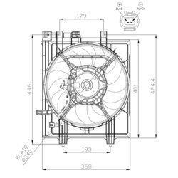 Ventilátor chladenia motora NRF 47936