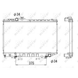 Chladič motora NRF 53334
