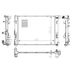 Chladič motora NRF 550038