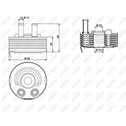Chladič motorového oleja NRF 31184 - obr. 4