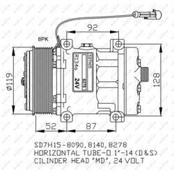 Kompresor klimatizácie NRF 32702G - obr. 2