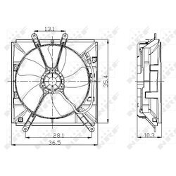 Ventilátor chladenia motora NRF 47016 - obr. 1