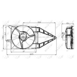 Ventilátor chladenia motora NRF 47020 - obr. 1