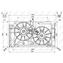 Ventilátor chladenia motora NRF 47568