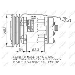 Kompresor klimatizácie NRF 32756G - obr. 1