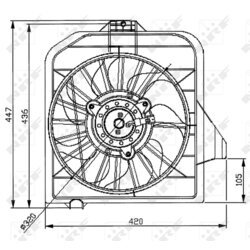 Ventilátor chladenia motora NRF 47032