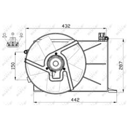 Ventilátor chladenia motora NRF 47459 - obr. 2