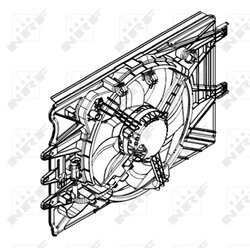 Ventilátor chladenia motora NRF 47594