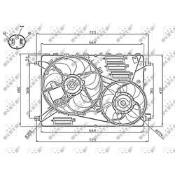 Ventilátor chladenia motora NRF 47755