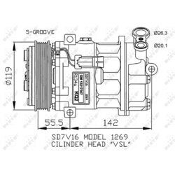 Kompresor klimatizácie NRF 32818