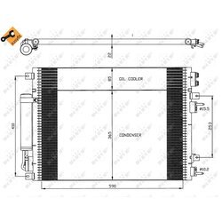 Kondenzátor klimatizácie NRF 35626