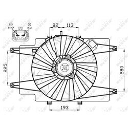 Ventilátor chladenia motora NRF 47513 - obr. 2