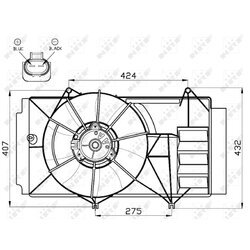 Ventilátor chladenia motora NRF 47525 - obr. 2