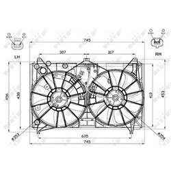 Ventilátor chladenia motora NRF 47581