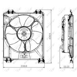 Ventilátor chladenia motora NRF 47677