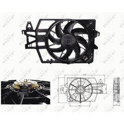 Ventilátor chladenia motora NRF 47683