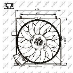 Ventilátor chladenia motora NRF 47732 - obr. 2