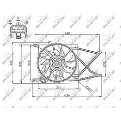 Ventilátor chladenia motora NRF 47749