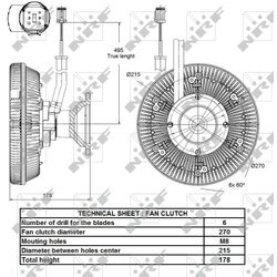 Spojka ventilátora chladenia NRF 49140 - obr. 3