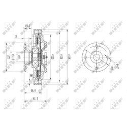 Spojka ventilátora chladenia NRF 49639 - obr. 4